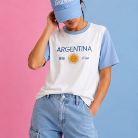 Remera Argentina Sol bordado